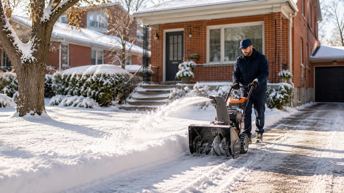 Snow clearing at a Toronto home